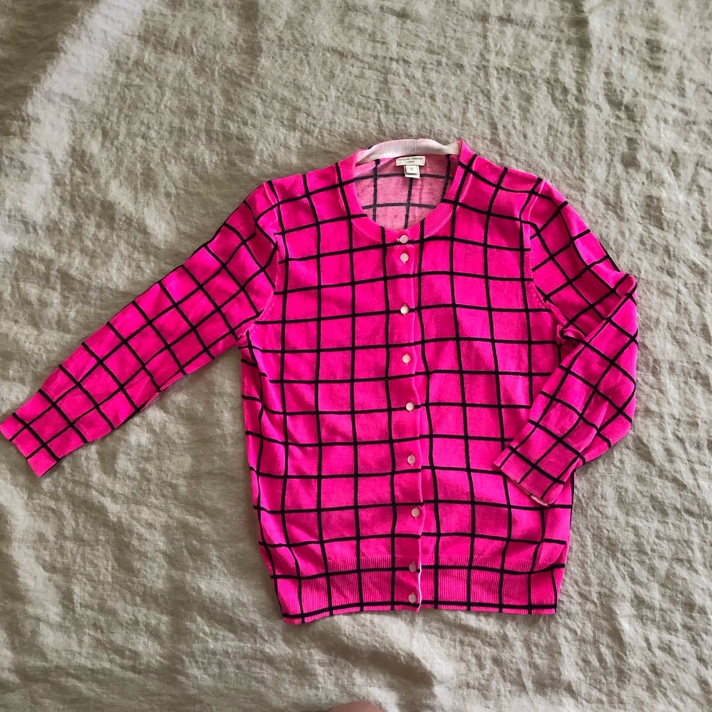Jcrew Factory bright pink cardigan, size S